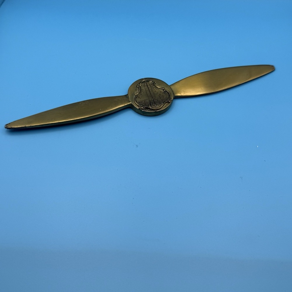 Vintage Empire State Building NYC Letter Opener Paperweight Brass Tone JB 1624